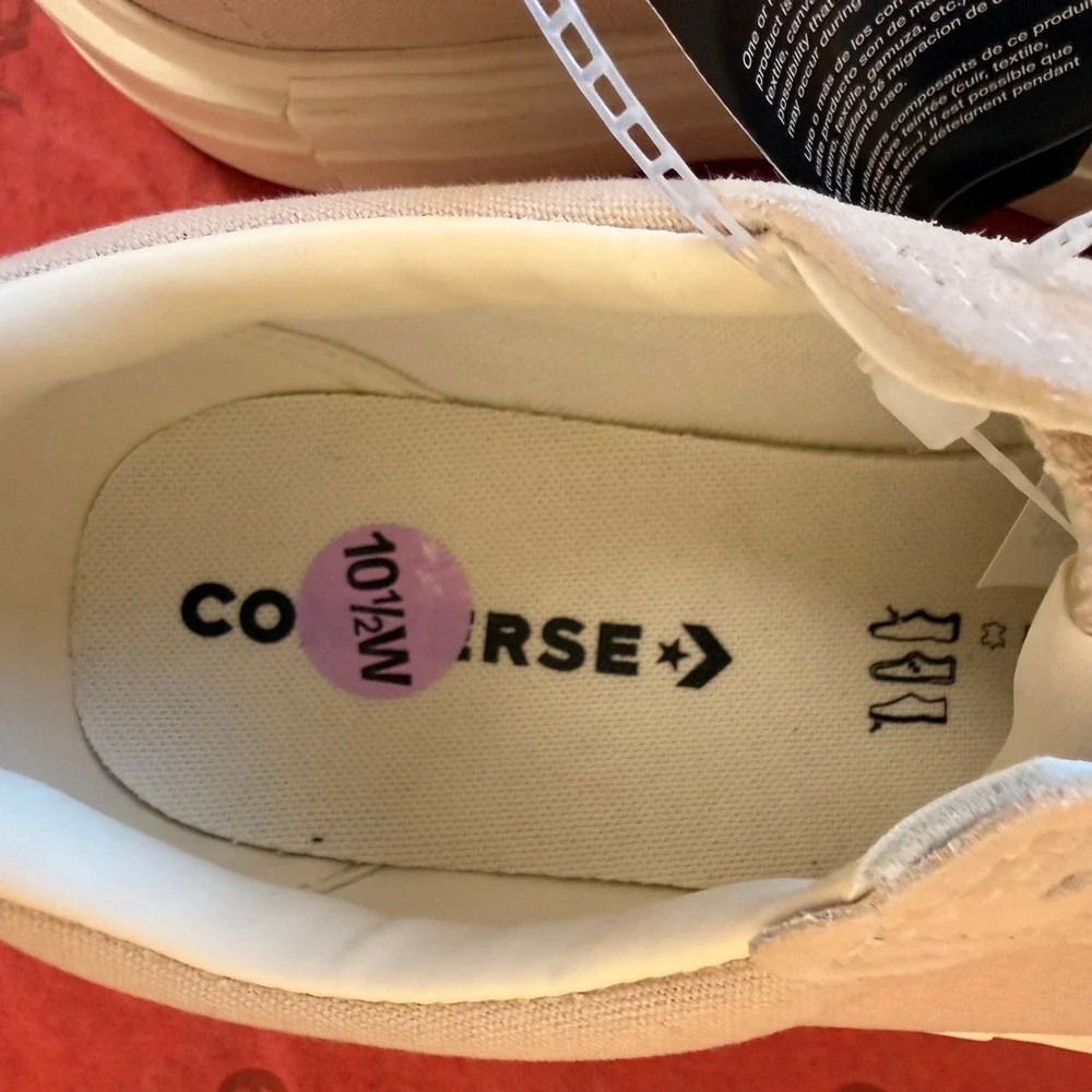 NEW Converse Chuck Taylor All Star Cruise Sneakers W12 M10.5 Beige PlatformRetro - Picture 15 of 15